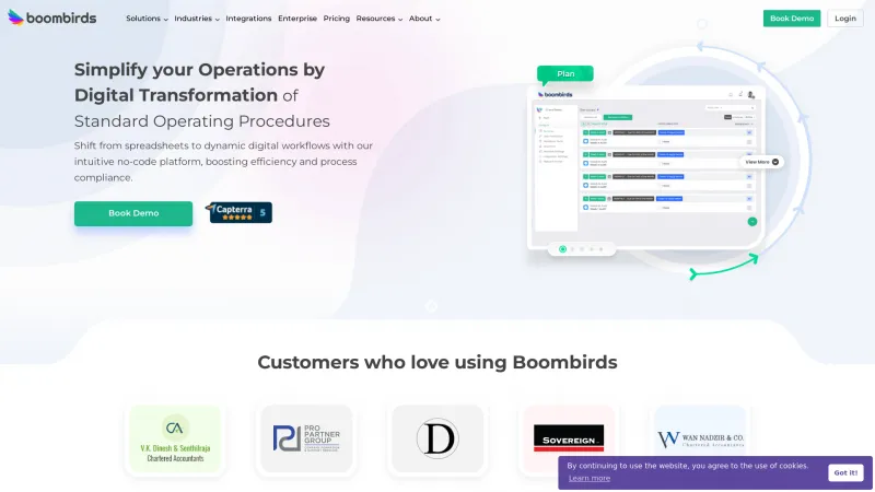 Homepage of Boombirds