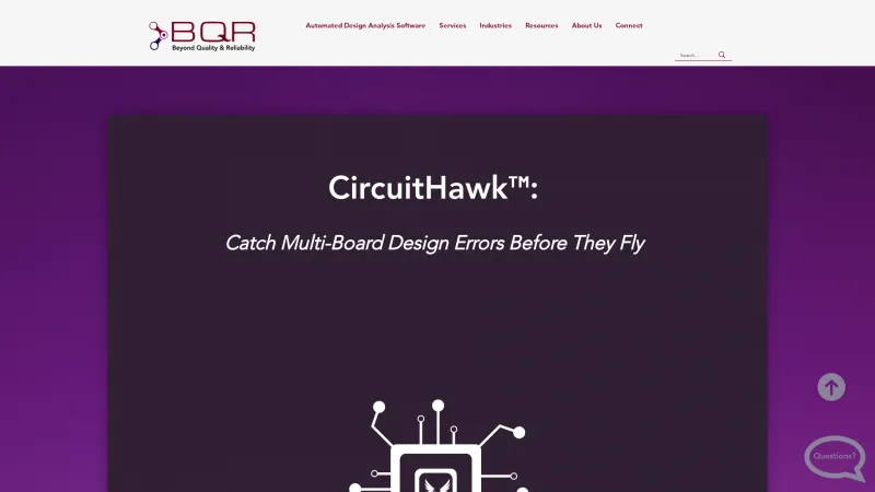 Homepage of CircuitHawk