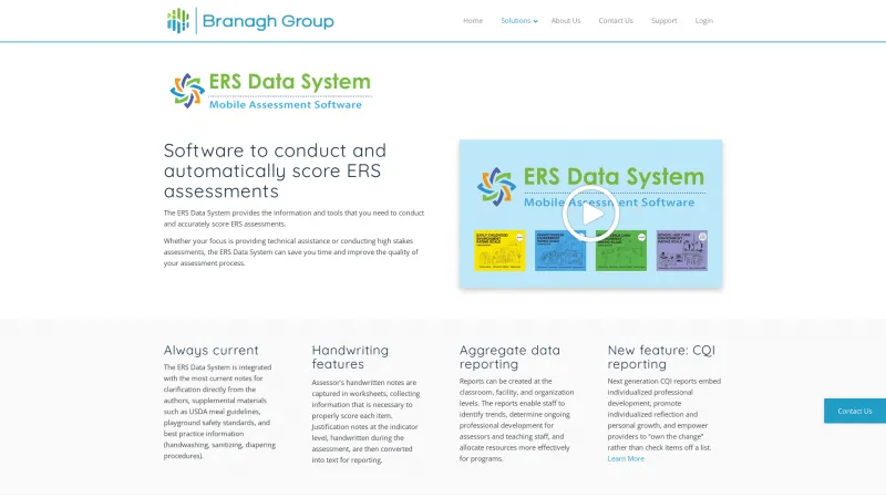 Homepage of ERS Data System