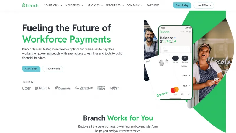 Homepage of Branch