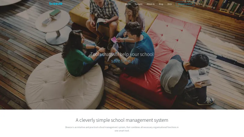 Homepage of Breeze School Management