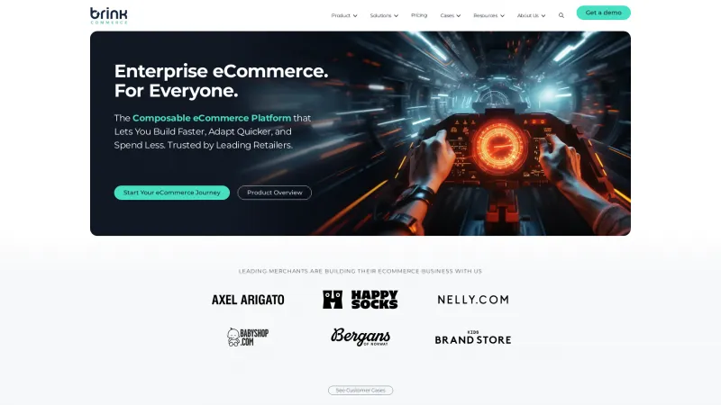 Homepage of Brink Commerce