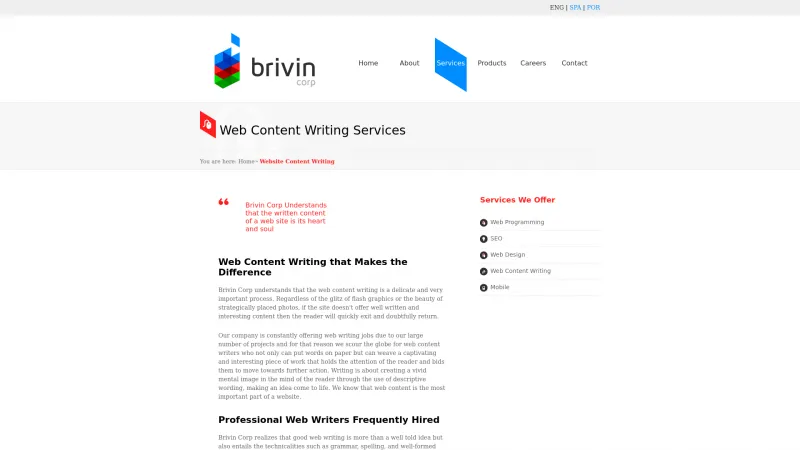 Homepage of Brivin Corp