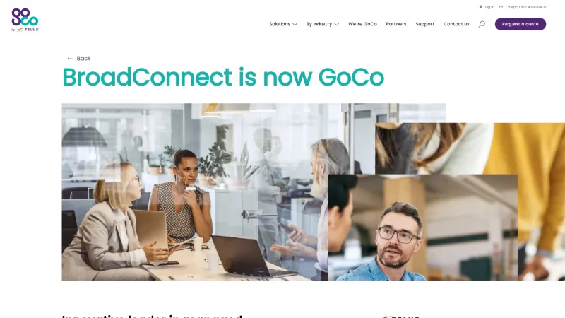 Homepage of BroadConnect Team-One