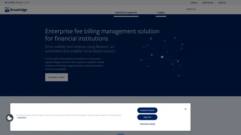 Homepage of Broadridge Cash Management