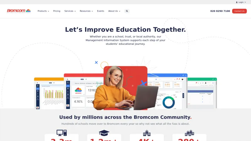 Homepage of Bromcom