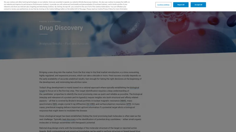 Homepage of Bruker Drug Discovery