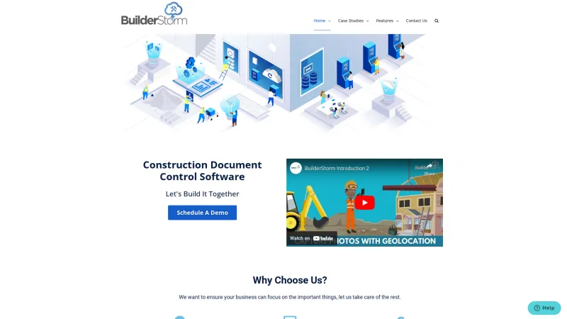 Homepage of BuilderStorm