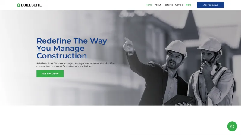 Homepage of BuildSuite