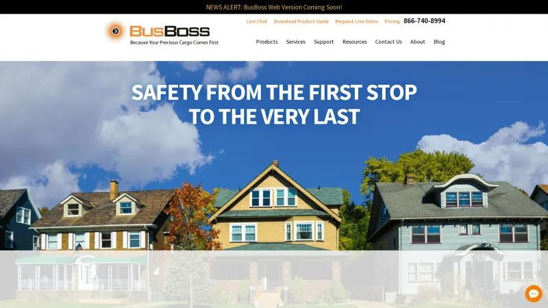 Homepage of BusBoss