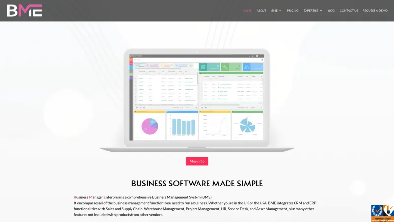 Homepage of BusinessMan Enterprise