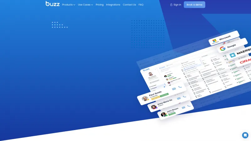 Homepage of Buzz