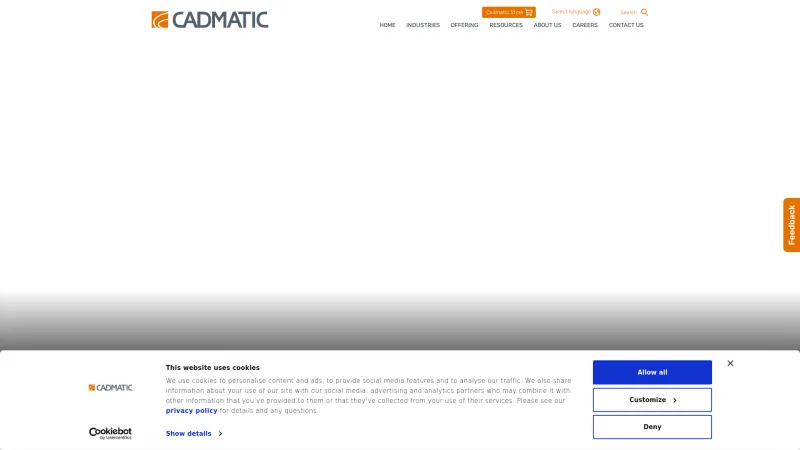 Homepage of CADMATIC eShare