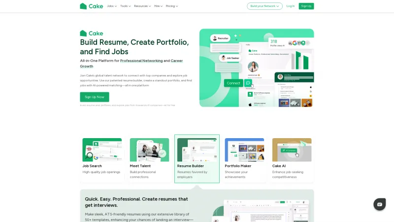 Homepage of CakeResume