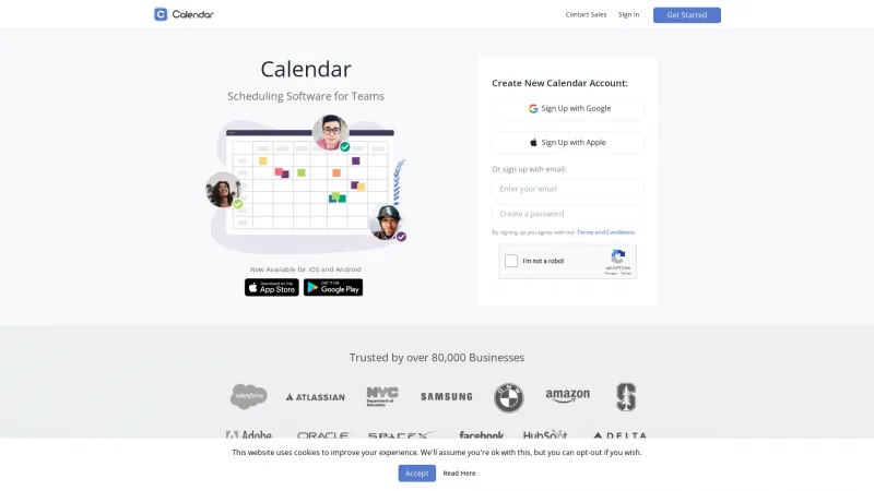 Homepage of Calendar