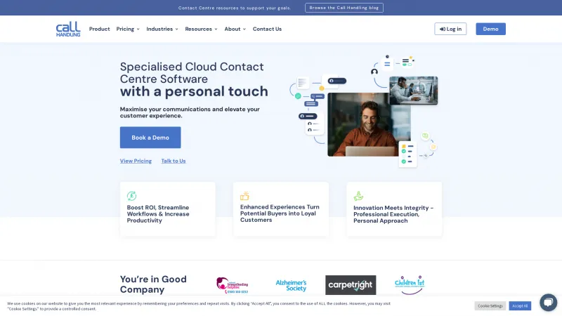 Homepage of Call Handling Cloud Contact Center