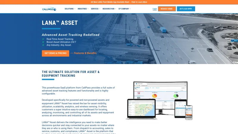 Homepage of LANA Asset