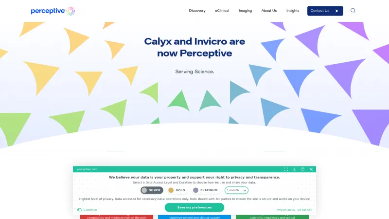 Homepage of Calyx