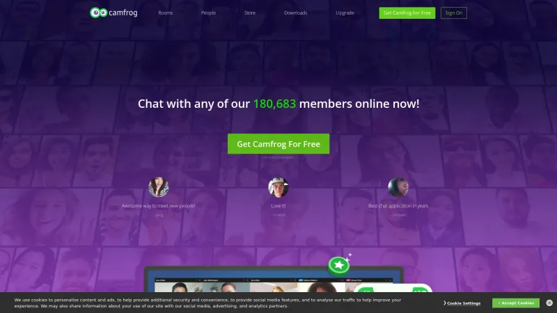 Homepage of Camfrog