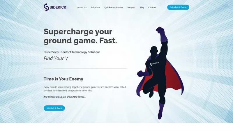 Homepage of CampaignSidekick