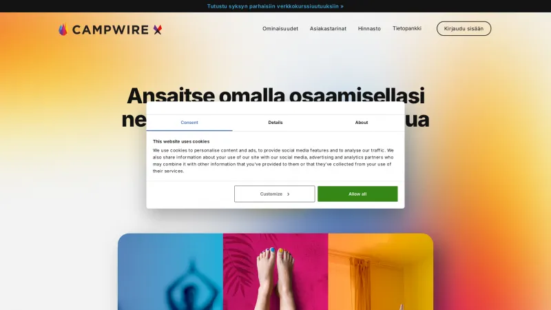 Homepage of Campwire