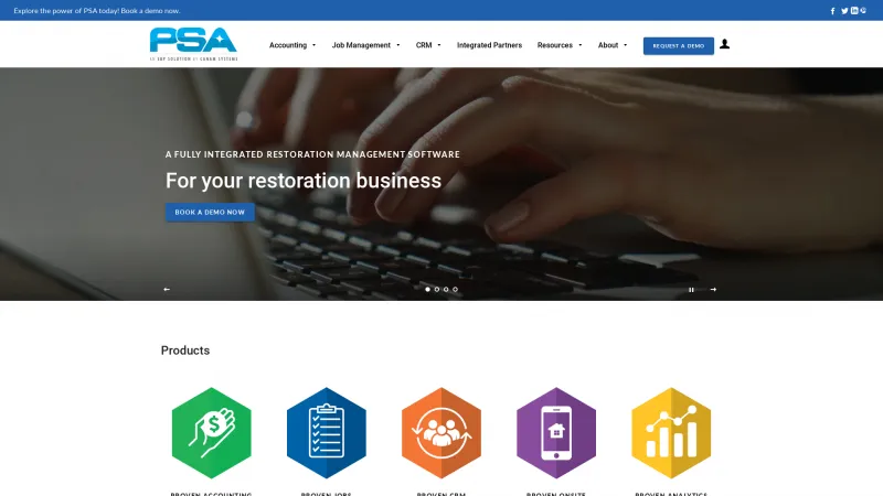 Homepage of PSA