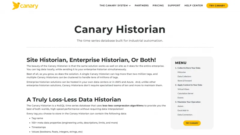 Homepage of Canary Historian