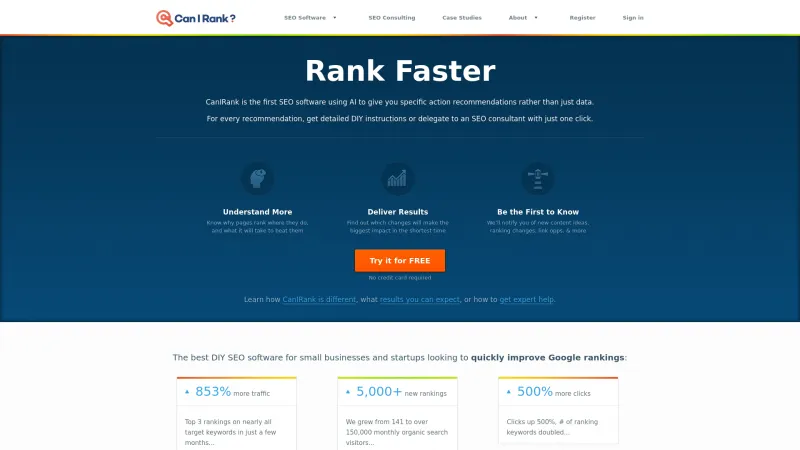 Homepage of CanIRank