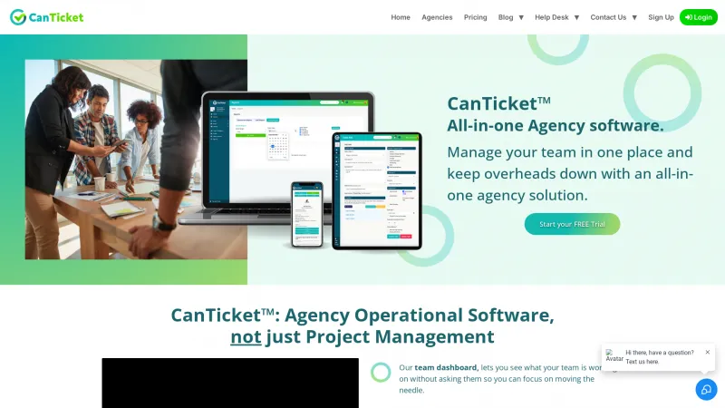 Homepage of CanTicket