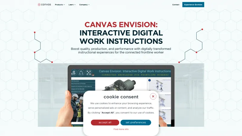 Homepage of Canvas X Geo