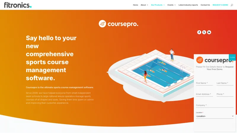 Homepage of CoursePro