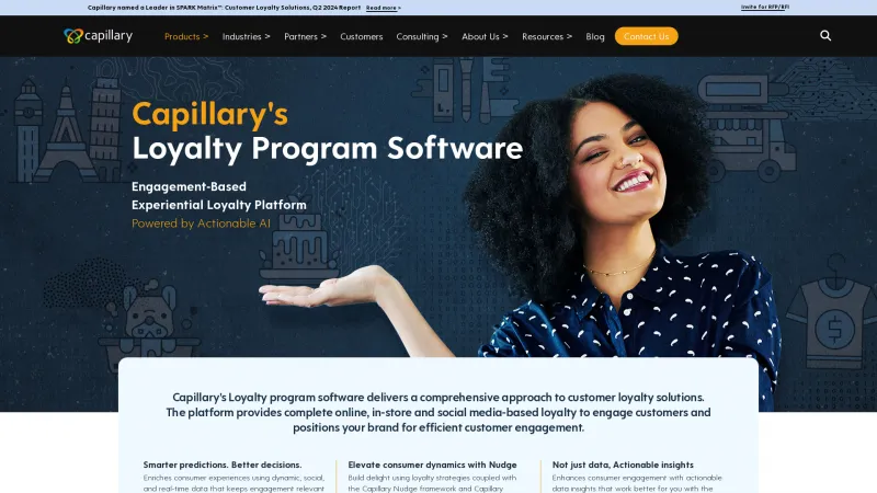 Homepage of Capillary Loyalty+