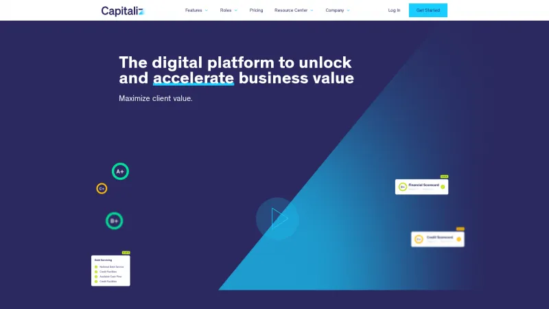 Homepage of Capitaliz