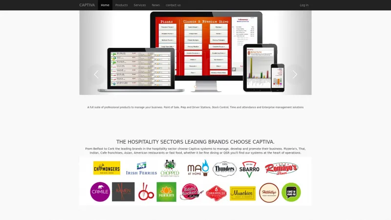 Homepage of Captiva