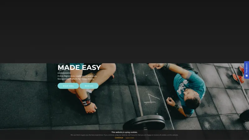 Homepage of CaptureFit