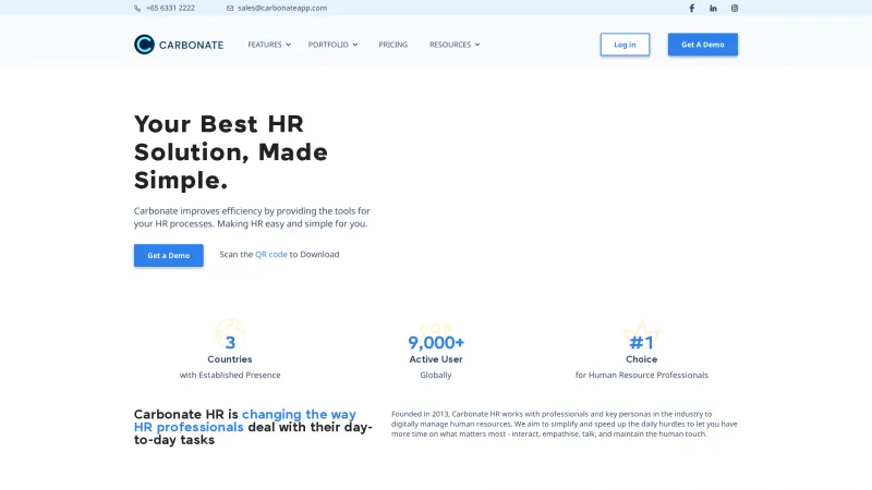 Homepage of Carbonate HR