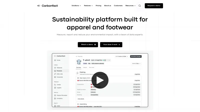 Homepage of Carbonfact