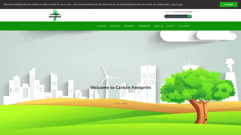 Homepage of Carbon Footprint