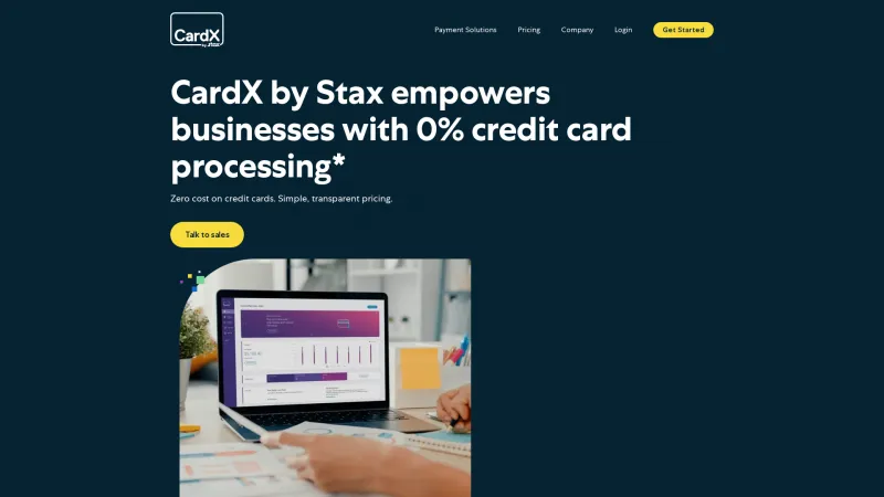 Homepage of CardX