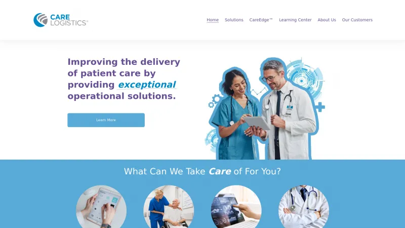 Homepage of Care Logistics