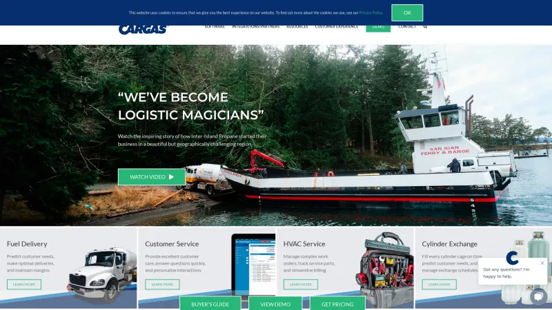 Homepage of Cargas Energy