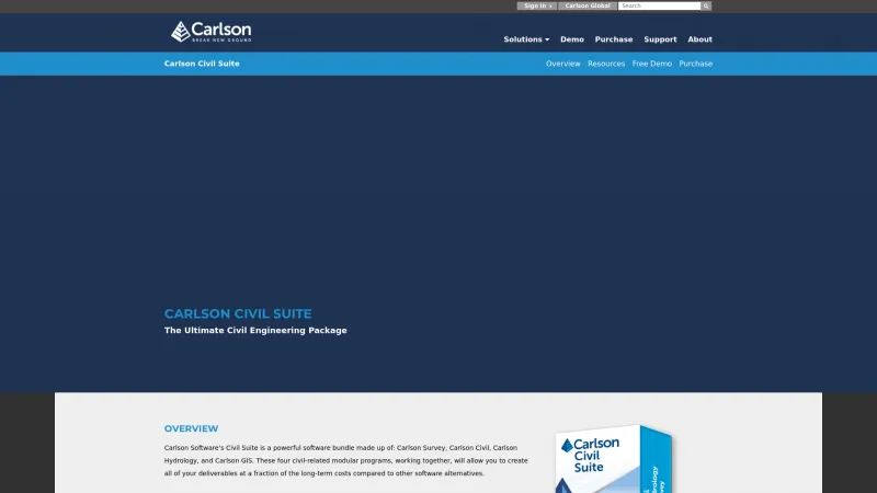 Homepage of Carlson Civil