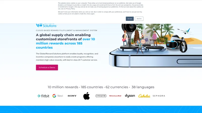 Homepage of Global Rewards Solutions