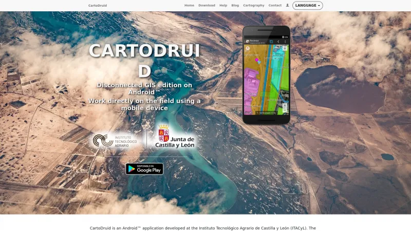 Homepage of CartoDruid