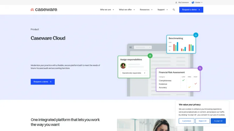 Homepage of CaseWare Cloud