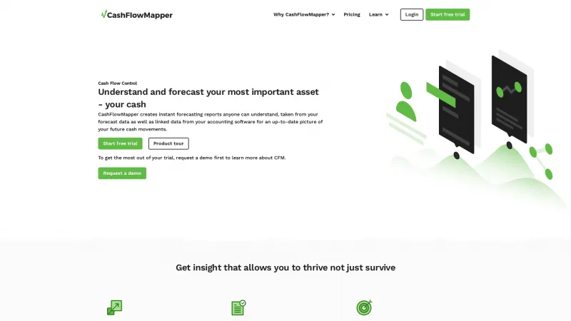 Homepage of Cash Flow Mapper