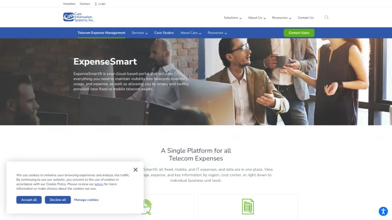 Homepage of ExpenseSmart