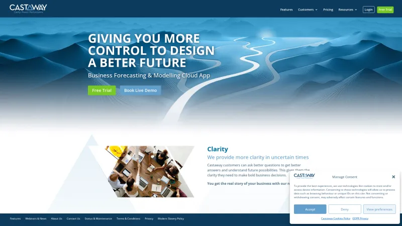 Homepage of Castaway