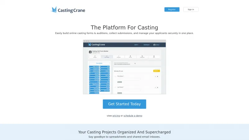 Homepage of Casting Crane