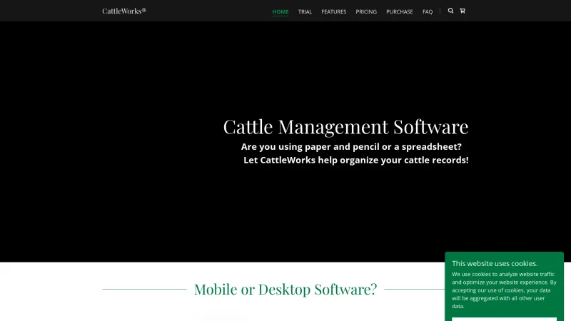 Homepage of CattleWorks